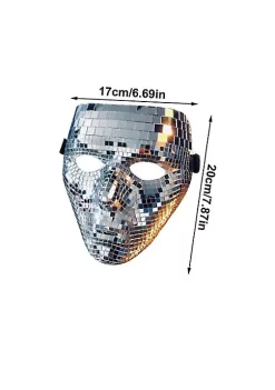 YAOQIANSHU Disco Ball Glitter Face Mask Festival Masquerade Headgear For Bar Party Holiday Decoration 9 YAOQIANSHU Disco Ball Glitter Face Mask Festival Masquerade Headgear For Bar Party Holiday Decoration -Urban Originals™ Shop Belk 1006
