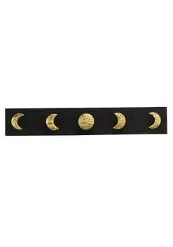 Cheung's Kalends Gold Decorative Wall Mounted Moon Phase Hook Coat Hanger - 5 Hooks