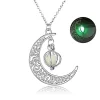YAOQIANSHU Glow In The Dark Hollow Stone Pendant Crescent Moon Glow Necklace (Light Green) 2 YAOQIANSHU Glow In The Dark Hollow Stone Pendant Crescent Moon Glow Necklace (Light Green) -Urban Originals™ Shop Belk 1018
