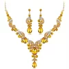 YAOQIANSHU Women's Crystal Necklace And Earrings Set Bride Jewelry Gifts Set (Yellow) 2 YAOQIANSHU Women's Crystal Necklace And Earrings Set Bride Jewelry Gifts Set (Yellow) -Urban Originals™ Shop Belk 1030