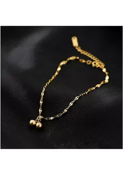 YAOQIANSHU Women's Sterling Silver Anklet, Dainty Adjustable Anklets (Gold - Length 8.26 in+1.96 in) -Urban Originals™ Shop Belk 1052