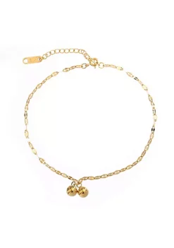 YAOQIANSHU Women's Sterling Silver Anklet, Dainty Adjustable Anklets (Gold - Length 8.26 in+1.96 in) -Urban Originals™ Shop Belk 1053