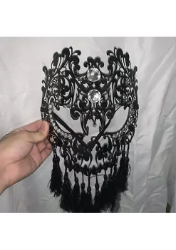 YAOQIANSHU Halloween Adult Face Masks Black Tassels Party Masquerade Masks -Urban Originals™ Shop Belk 1100
