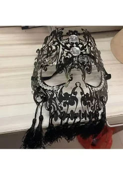 YAOQIANSHU Halloween Adult Face Masks Black Tassels Party Masquerade Masks -Urban Originals™ Shop Belk 1101