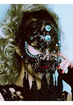 YAOQIANSHU Halloween Adult Face Masks Black Tassels Party Masquerade Masks -Urban Originals™ Shop Belk 1102