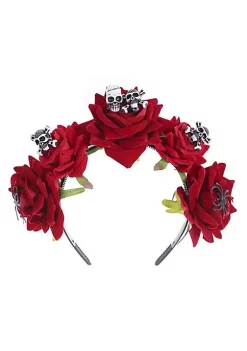 YAOQIANSHU Rose Flower Headbands Fashion for Women Girls (Red)