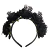 YAOQIANSHU Rose Flower Headbands Fashion for Women Girls (Black)