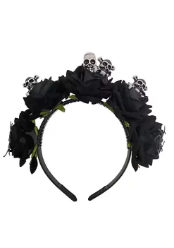 YAOQIANSHU Rose Flower Headbands Fashion for Women Girls (Black)