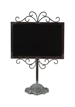 Cheung's Home Indoor Decorative Shabby Chalkboard with Detailed Base, Red -Urban Originals™ Shop Belk 114