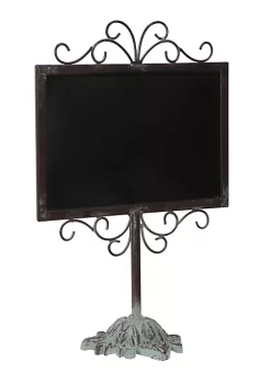 Cheung's Home Indoor Decorative Shabby Chalkboard with Detailed Base, Red -Urban Originals™ Shop Belk 116