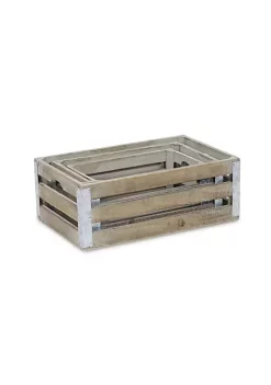 Cheung's Slatted Wood 3 Piece Crate Set -Urban Originals™ Shop Belk 141