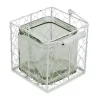 Cheung's Home Indoor Decorative Square Glass Jar in Wire Basket - Large, White -Urban Originals™ Shop Belk 146