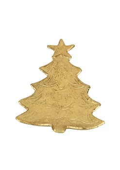 Cheung's Golden Cast Iron Christmas Tree Table Piece
