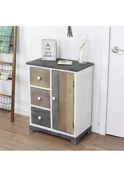 Cheung's Medium Wooden Nightstand with 3 Side Drawers and 1 Tall Door Storage Unit -Urban Originals™ Shop Belk 192