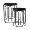 Cheung's Contemporary Decorative Mirrored Nesting Tables - 2 Piece, Black