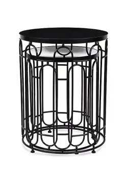 Cheung's Contemporary Decorative Mirrored Nesting Tables - 2 Piece, Black -Urban Originals™ Shop Belk 198