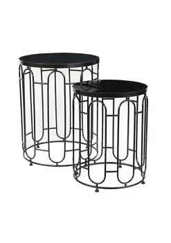 Cheung's Contemporary Decorative Mirrored Nesting Tables - 2 Piece, Black -Urban Originals™ Shop Belk 199