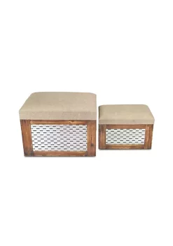 Cheung's Modern Decorative Cushioned Wood Storage Benches with Interior Storage, Set of 2 -Urban Originals™ Shop Belk 209
