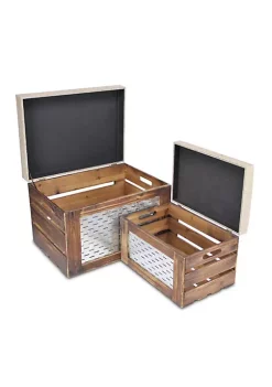 Cheung's Modern Decorative Cushioned Wood Storage Benches with Interior Storage, Set of 2 -Urban Originals™ Shop Belk 210