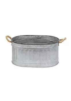 Cheung's Home Indoor Decorative Oval Metal Storage bucket with Rope Handle, Set of 3 -Urban Originals™ Shop Belk 215