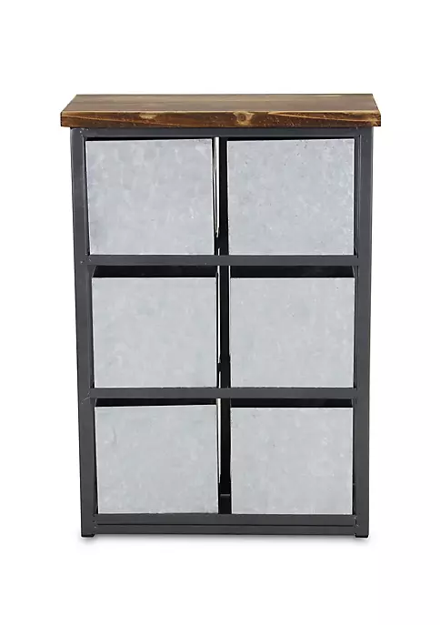 Cheung's Modern Decorative Wall Locker Metal Mail Holder, Red 6 Cheung's Modern Decorative Wall Locker Metal Mail Holder, Red - Image 4