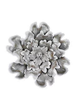 Cheung's Modern Hand Crafted Design Galvanized Metal Flower Wall Decor - Gray -Urban Originals™ Shop Belk 246