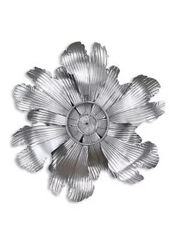 Cheung's Modern Hand Crafted Design Galvanized Metal Flower Wall Decor - Gray -Urban Originals™ Shop Belk 247
