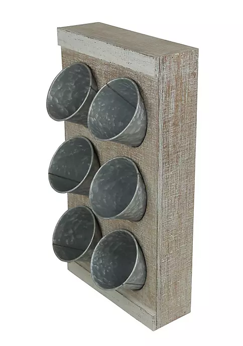 Cheung's 6 Pot Wood Frame Wall Decor 5 Cheung's 6 Pot Wood Frame Wall Decor - Image 3