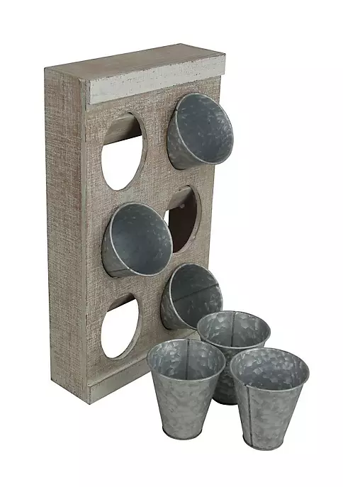 Cheung's 6 Pot Wood Frame Wall Decor 6 Cheung's 6 Pot Wood Frame Wall Decor - Image 4