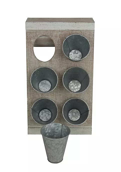 Cheung's 6 Pot Wood Frame Wall Decor 7 Cheung's 6 Pot Wood Frame Wall Decor - Image 5