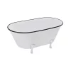 Cheung's Traditional Decorative Metal Tub Decor, White - Large