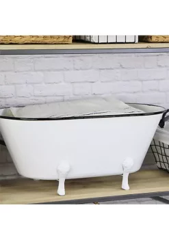 Cheung's Traditional Decorative Metal Tub Decor, White - Large -Urban Originals™ Shop Belk 258