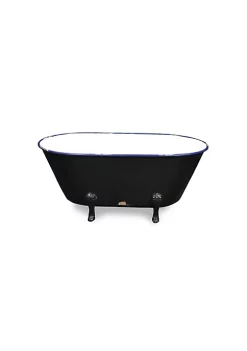 Cheung's Traditional Metal Lacquered Navy Blue and Black Tub Decor - Large -Urban Originals™ Shop Belk 263
