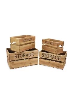 Cheung's Set Of 4 Wooden Storage Crates -Urban Originals™ Shop Belk 272