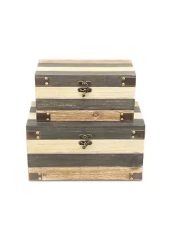 Cheung's Home Indoor Decorative Wood Panel Styled Storage Boxes - Set of 2, Multi 10 Cheung's Home Indoor Decorative Wood Panel Styled Storage Boxes - Set of 2, Multi -Urban Originals™ Shop Belk 295