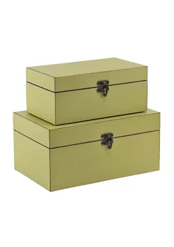 Cheung's Home Indoor Decorative Storage Boxes, Green Finished - Set of 2 -Urban Originals™ Shop Belk 306