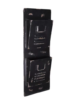 Cheung's Modern Decorative Wall Locker Metal Mail Holder, Black -Urban Originals™ Shop Belk 309