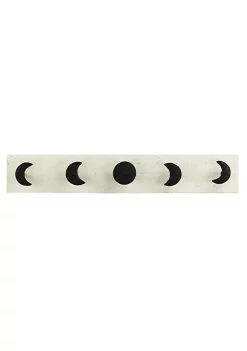 Cheung's Kalends Black Decorative Wall Mounted Moon Phase Hook Coat Hanger - 5 Hooks