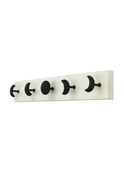 Cheung's Kalends Black Decorative Wall Mounted Moon Phase Hook Coat Hanger - 5 Hooks -Urban Originals™ Shop Belk 365
