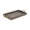Cheung's Home Indoor Decorative Wooden Tray with Side Rope Handles, Dark Brown -Urban Originals™ Shop Belk 415