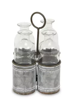 Cheung's 4 Slot Galvanized Metal Jar Holder - Large -Urban Originals™ Shop Belk 444