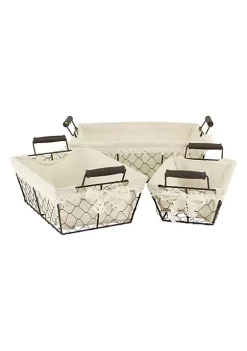 Cheung's Set Of 3 Rectangular Lined Wire Tray With 2 Ears -Urban Originals™ Shop Belk 471