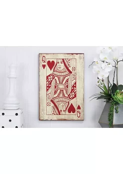 Cheung's Queen Of Hearts Wooden Wall Decor Distressed White -Urban Originals™ Shop Belk 474