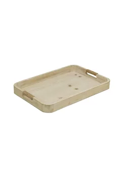 Cheung's Curved White Wood Tray