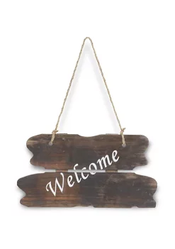 Cheung's Home Room Decorative Accent Wooden Welcome Plaque with Hanging Rope -Urban Originals™ Shop Belk 512