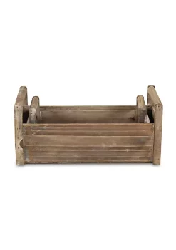 Cheung's Wooden Rectangular Ledge Home Decorative Basket with Handle and Plastic Liners - Set of 2 -Urban Originals™ Shop Belk 522