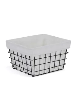 Cheung's Lined Metal Wire Rectangular Storage