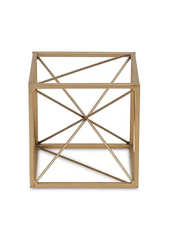 Cheung's Small Decorative Golden Cube With Abstract Center Design -Urban Originals™ Shop Belk 553
