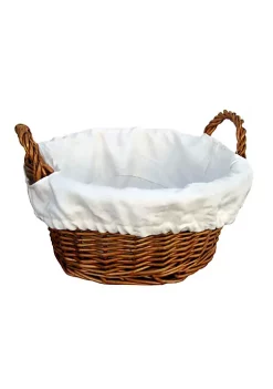 Cheung's Willow 10 Inch Diameter Round Basket - Lined