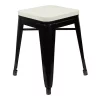 Cheung's Metal Stool With Black Frame And White Seat, Small -Urban Originals™ Shop Belk 611
